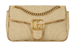 Small GG Marmont, Raffia/Python, Beige, 520981, 2*